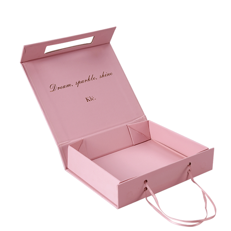 Benutzerdefinierte Verpackung Falten Luxus magnetische große Rose Gold Plain Papier Karton Geschenkbox